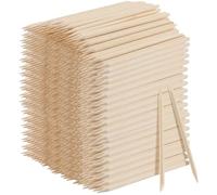 LEXININ Lot de 2 000 bâtons à ongles en bois orange de 11,4 cm, double face en bois, repousse-cuticules pour ongles, manucure et pédicure