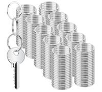 LEXININ Lot de 300 porte-clés en métal, 25 mm, anneaux fendus de 2,5 cm pour loisirs créatifs