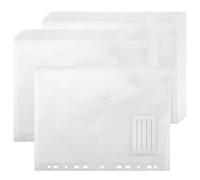 LEXININ Lot de 40 Pochettes A4 Rangement Plastique Transparent avec Poche pour Étiquettes, Accessoire Bureau pour la Maison, le Travail