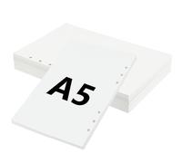 LEXININ Lot de 6 recharges de papier A5 vierges, 270 feuilles/540 pages, 6 trous, format A5, 100 g/m², pour classeur à 6 anneaux