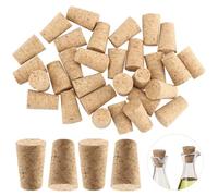 LEXININ Lot de 60 bouchons en liège coniques pour vin, bière, artisanat - 22 x 16 x 35 mm