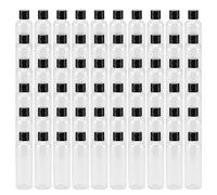 LEXININ Lot de 60 flacons vides en Plastique Transparent de 120 ML avec Bouchon à Rabat, flacons vides de Voyage en Plastique, conteneurs Transparents Rechargeables pour shampooing, crème