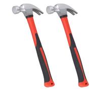 LEXININ Marteau arrache-charpentier 28 cm 226,8 g Manche rouge Lot de 2 pièces pour menuiserie et usage domestique