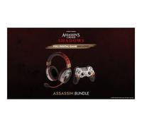 Lexip - Assassin Bundle - micro-casque - circum-aural - fréquence/Bluetooth radio de 2,4 GHz - filaire, sans fil - jack 3,5mm - blanc, noir, or, rouge - avec Ubisoft controller and Assassin's...