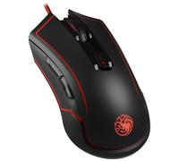 Lexip X TSUME - Targaryen Game of Thrones - souris - patins en céramique - droitiers et gauchers - optique - filaire, sans fil - Wi-Fi - récepteur sans fil USB - noir, rouge Noir G