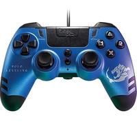 Lexip - Manette de jeu filaire, Design Solo Leveling White Tiger Guild, Sortie casque (jack 3,5 mm), Design Exclusif, Finition Gravée, Compatible avec PS4 et compatible avec PC, Bleu Irisé