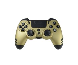 Lexip Manette de jeu vidéo sans fil Metaltech pour PC et PS4 - Or