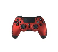 Lexip Manette de jeu vidéo sans fil Metaltech pour PC et PS4 - Rouge