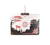 Lexip Tapis de Souris Gaming Ubisoft Assassin's Creed Shadows 350x280x12mm, Surface Tissu, Rétroéclairage LED, Port USB, Câble 2m Noir/Or/Rouge/Blanc