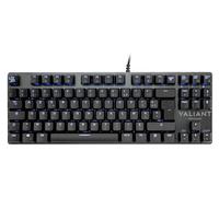 Lexip Valiant - Stellar TKL Pro - Clavier Gamer, Rétroéclairage RGB avec Switches Mécaniques Rouges, Câble USB 1,6m, Français AZERTY - Noir