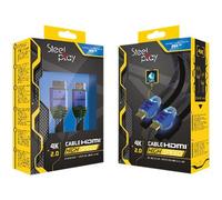 Steelplay Câble HDMI 2 m 4K – Haute performance avec Ethernet, HDMI 2.0/1.4 – Noir/Bleu