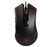 Lexip x Warner Game of Thrones - Souris Gaming Targaryen sans Fil, Game of Thrones, 4800 DPI, Patins Céramiques, Rétroéclairage LED Rouge, Double Mode Filaire/sans Fil