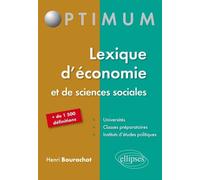 Lexique d’économie et de Sciences sociales - Henri Bourachot - Ellipses - broché - Etude