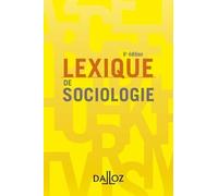 Lexique De Sociologie