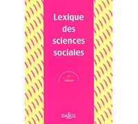 Lexique des sciences sociales