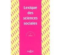 Lexique des sciences sociales 8ème édition - Madeleine Grawitz - Dalloz - broché - Dictionnaire et encyclopédie