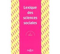 Lexique des sciences sociales