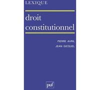 Lexique / droit constitutionnel Pierre Avril (Auteur), Jean Gicquel (Auteur)
