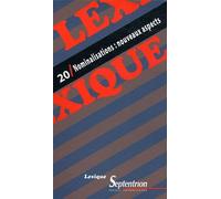 Lexique N° 20 - Nominalisations : Nouveaux Aspects
