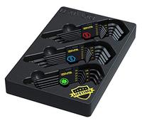 LEXIVON Jeu de 35 Clés Allen Métrique Hexagonal Torx et SAE, Clé Allen Manche Long Mâles pour vis à six pans creux, Métriques: 1,27 à 10mm Impériales Clés: 0.05 à 3/8", Torx: T10 à T50 (LX-131)
