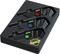 LEXIVON Jeu de 35 Clés Allen Métrique Hexagonal Torx et SAE, Clé Allen Manche Long Mâles pour vis à six pans creux, Métriques: 1,27 à 10mm Impériales Clés: 0.05 à 3/8", Torx: T10 à T50 (LX-131)