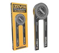 LEXIVON Rapporteur d’Angle | Règle D'angle en Aluminium, Mesure d'angle à 360° 7 Pouces avec Graduations gravées au Laser, pour travail du bois, devoirs, construction, Dessiner et Mesurer (LX-230)