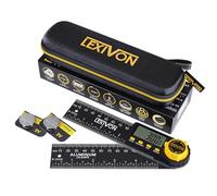 LEXIVON Rapporteur d'angle Numerique, Fausse Equerre Numerique en Aluminium, Jauge d'angle Multifonction de 130 mm, avec Grand Écran et Pochette Zippée Robuste (LX-DAF5)