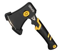 LEXIVON V-One Hache de Survie, Hache légère Pleine Soie de 24,1 cm | Lame de 6 mm en Acier Inoxydable avec Finition Noire électro-Noire, poignée Ergonomique bi-matière | Gaine de Protection Fine