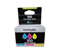Lexmark Cartouche d'encre 100 originale CMY pour Prevail Pro704, Pro709, Prospect Pro209
