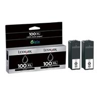 Lexmark 100XL Cartouche d'encre d'origine Pack de 2 Noir