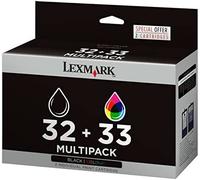 Lexmark 32/33 Noir couleur Pack de cartouches authentiques au meilleur prix