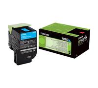 Lexmark 702 toner couleur pour imprimante laser - Cyan