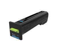 Lexmark 72K2XCE Cartouche Toner Original Cyan Haut Rendement (XL) 22000 pages pour CS820 - Technologie Laser - Fabriqué en Chine/Europe