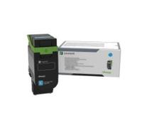 Lexmark Cartouche de toner Lccp Cyan d'origine haut rendement pour CS531dw, CX532adwe (75m0h20)