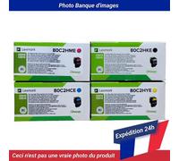 Lexmark 802H-E Corp Toner Cartridge CMYK Pack of 4