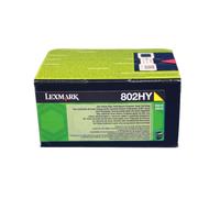 Lexmark Cartouche de toner 80C2HY0 802HY – Jaune