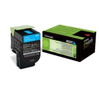 Lexmark 80C20C0/802C - Toner cyan, 1 000 pages