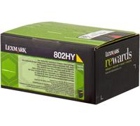 Lexmark Cartouche de toner 80C2HY0 802HY – Jaune