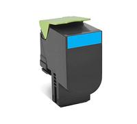 Lexmark 80C2XC0 Cartouche de toner compatible avec Imprimante, Cyan Bleu