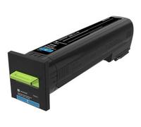 Lexmark - à rendement extrêmement élevé - cyan cartouche de toner - LCCP, LRP - 72K2XC0