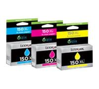 Lexmark Cartridge No. 100XL - Pack de 4 - à rendement élevé - noir, jaune, cyan, magenta - original - cartouche d'encre LCCP, LRP - pour Lexmark Impact S301, Interact S606, Pinnacle Pro901...