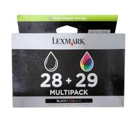 Lexmark Combo Pack #28 + #29 Cartouche d'encre d'origine 1 x noir, couleur (cyan, magenta, jaune) LRP