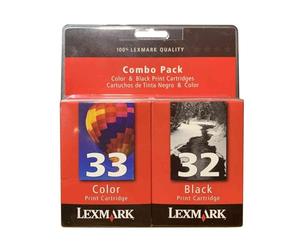 Lexmark Maxi lot cartouches d'encre N°32 et 33 à retourner Couleur/noir