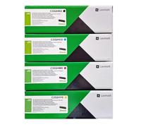Lexmark Toner d'origine C332H0 haute capacité composé de : C332HK0, C332HC0, C332HM0, C332HY0 noir, cyan, magenta, jaune, compatible avec C3326, C3326dw, MC3326adwe, MC3326i