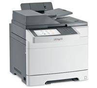 Lexmark X548de Multifonction (télécopieur / photocopieuse / imprimante / scanner) couleur laser copie (jusqu'à) : 23 ppm (mono) / 23 ppm (couleur) impression (jusqu'à) : 23 ppm (mono) / 23 ppm (couleur) 250 feuilles 33.6 Kbits/s Hi-Speed USB, 1000 Base-T, hôte USB
