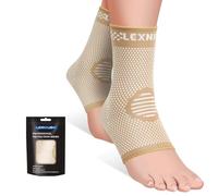 Lexniush 1 Paire Chevillère Entorse, Chevillère de Maintien Sport, Attelle Cheville pour Tendinite Tendon Achille et Fasciite Plantaire, Lésion Ligamentaire, chevillere pour Hommes et Femmes, Beige