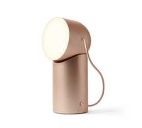 Lexon ORBE Lampe LED de table rechargeable, sans fil avec tête amovible magnétique et rotative, pour chevet, bureau ou terrasse - Doré