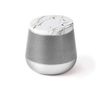 Lexon - Enceinte Miami Sound - Enceinte Nomade - Design Tendance & épuré - HP 5 Watts - Rechargeable sur Port USB - Format Compact - Doré/Marbre Blanc