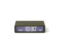 Lexon Radio‑réveil Flip Classic – Adrian & Jeremy Wright – Écran LCD, Lumière tactile, USB‑C, Kaki
