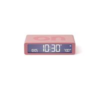 Lexon Flip Classic réveil Matin Lumineux, réversible avec Faces on Off et Fonction Snooze, à écran LCD et Lumière Tactile, Rechargeable par USB-C - Rose
